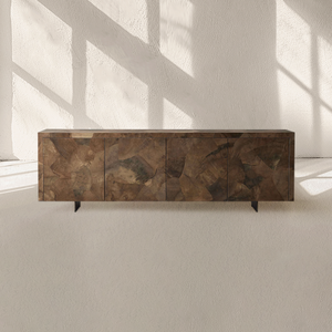 Loranco Salvaged Ash Sideboard Wood Buffet Cabinet Table Living Room Entryways TV Cabinet