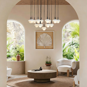 Glowen Alabaster Round Chandelier 32"