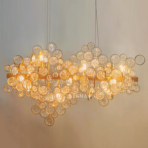 Trento Clustered Glass Linear Chandelier 55"