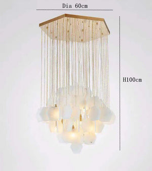 Moonshade Natural Marble Modern Pendant Chandelier