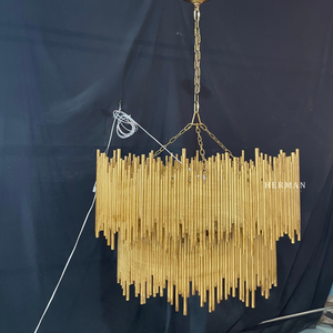 Althely Brass 8 Lights 2-Tier Chandelier