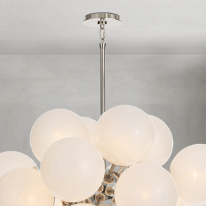Mandoza Nickel Glass Chandelier-Vancei