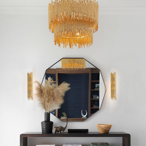 Althely Brass 4 Lights Long Wall Sconce