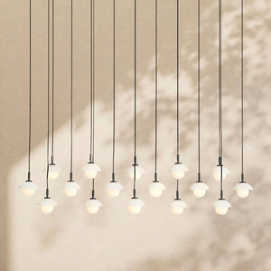Glowen Alabaster Rectangular Chandelier 54"