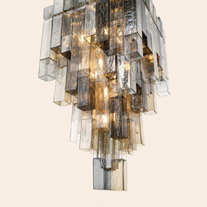 Altesa Square Glass Chandelier 20-Light
