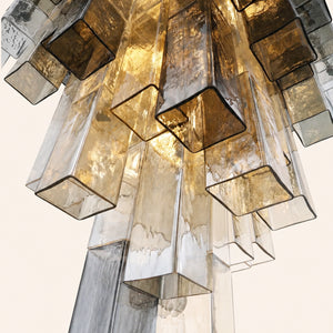 Altesa Square Glass Chandelier 20-Light