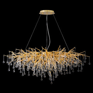 Doris Crystal Rectangular Branch Chandelier L45"-Vancei