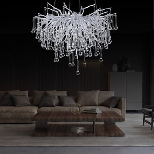 Doris Rain Branch Chandelier Dia 23.5" Silver-Vancei