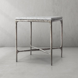 Thaddeus Marble Square Side Table 18" 22"