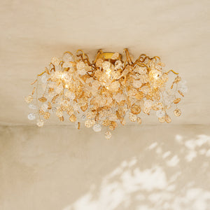 Campo Round Flush Mount Ceiling Fixture 7 Light 27"