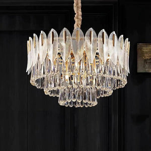 Flake 3-Tier Crystal Chandelier 32"