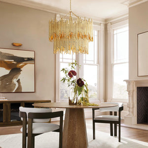 Althely Brass 8 Lights 2-Tier Chandelier