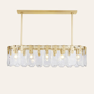 Nadia Glass Linear Chandelier 42" Width