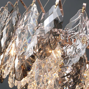 Flora Leaf Ring Chandelier 19"-Vancei