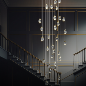 Masonry Faceted Crystal Prisms Chandelier-Vancei