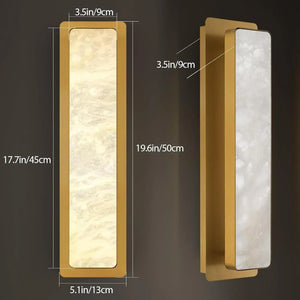 Melange Alabaster Rectangle Wall Sconces 20" - Oasislives