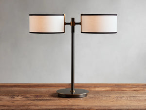 Daphne 2-Light Table Lamp in Black & White