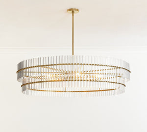 Mallory Crystal Round Chandlier 29.5" 48"