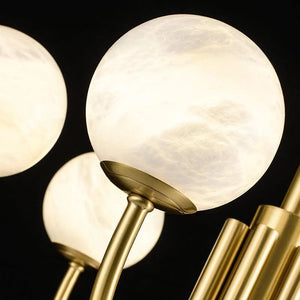 Alabaster Brass Chandelier 25.6" 31.5"-Vancei