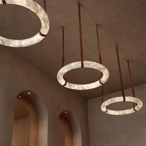 Glacera Alabaster Lorry Oslo Art Chandelier 8 Size