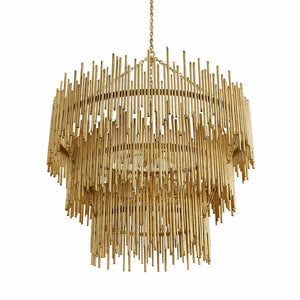 Althely Brass 12 Lights 3- Tier Chandelier