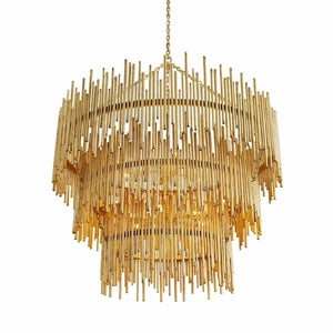 Althely Brass 12 Lights 3- Tier Chandelier