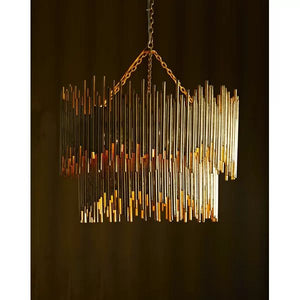 Althely Brass 8 Lights 2-Tier Chandelier