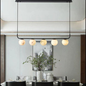 Alabaster Global Linear Chandelier L40"-Vancei