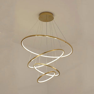 Amina Gold Multi Rings Chandelier for Lobby Villa-Vancei