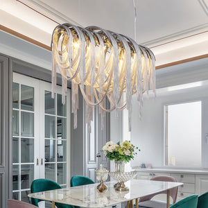 Sophian Luxury Aluminum Chain Tassel Chandelier-Vancei