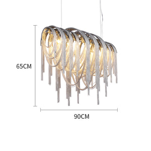 Sophian Luxury Aluminum Chain Tassel Chandelier-Vancei