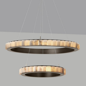 Avalon Alabaster 2 Layer Chandelier