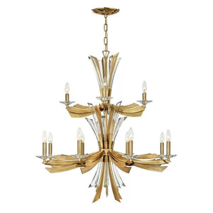 Bergamots Two Tier Crystal Chandelier for Kitchen