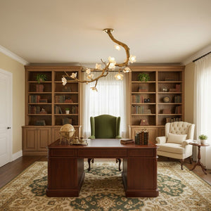 Aura Flora Brass Flower Branch Chandelier