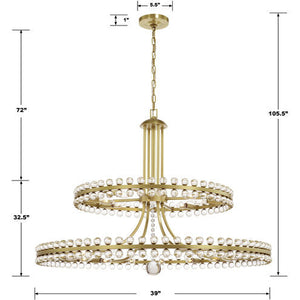 Caven 24 Light 2-Tier Chandelier 39''-Vancei