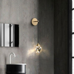 Nicole Crystal Wall Sconce Cord-Vancei