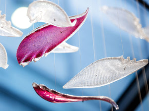Flying Glass Feather Chandelier-Vancei