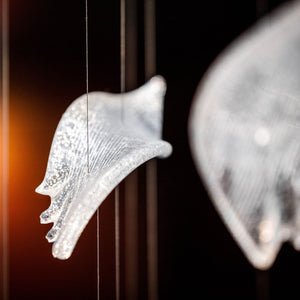 Flying Glass Feather Chandelier-Vancei