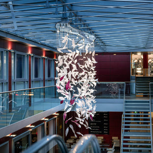 Flying Glass Feather Chandelier-Vancei