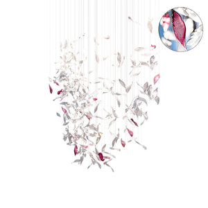 Flying Glass Feather Chandelier-Vancei