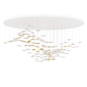 Tidal Art Glass Chandelier (With Canopy)