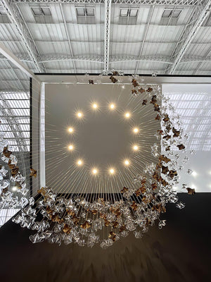 Tidal Art Glass Chandelier (With Canopy)