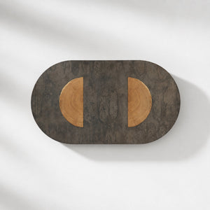 Calacius Dining Table Oxidized Steel Wood Industrial Artisanal Dining