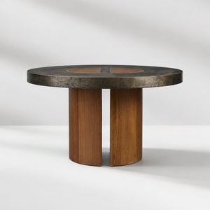Calacius Artisan Round Dining Table in Reclaimed Reclaimed Wood