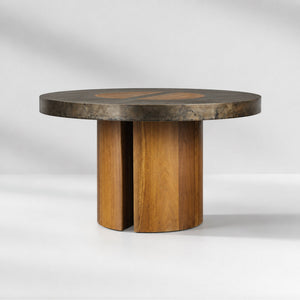 Calacius Artisan Round Dining Table in Reclaimed Reclaimed Wood
