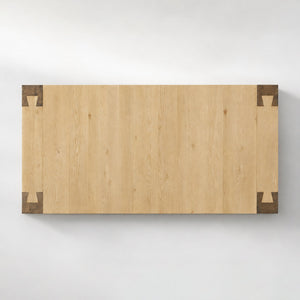 Tellurian Oak Dining Table Rectangular Handcrafted Rustic Industrial Dining Furniture