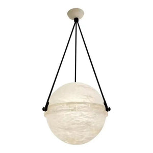 Alabaster Globe Pendant Light 10"D 20"D-Vancei