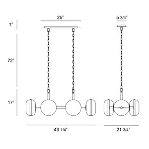 Norako Glass Linear Chandelier