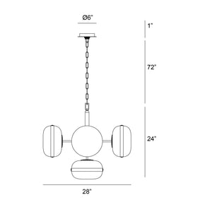 Norako Glass Pendant 5-Light