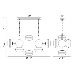 Norako Glass Linear Chandelier